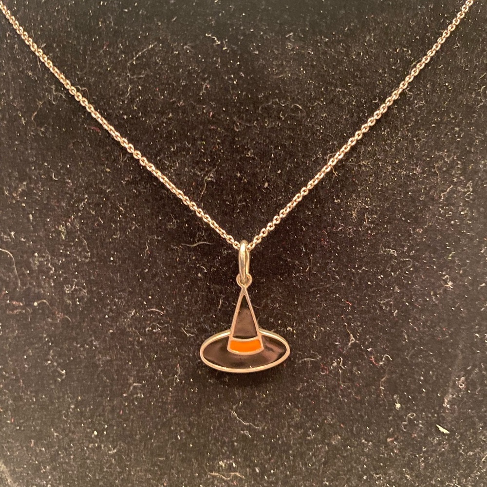 T&Co silver chain and witch hat pendant